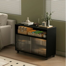 トロリー収納棚 コーヒーキャビネット移動式サイドボードスナック収納キャビネット リビングルームの壁掛け本棚 キッチン収納キャビネット