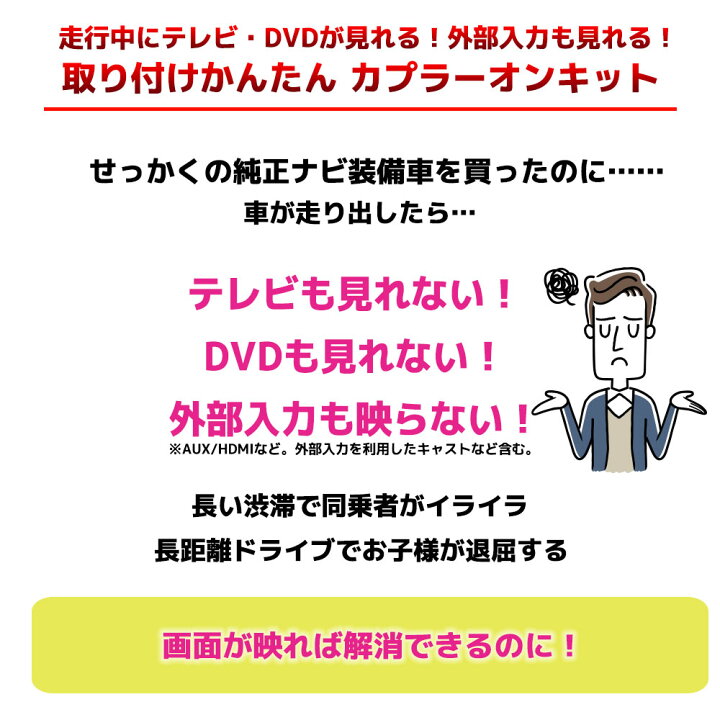 楽天市場 メール便 送料無料 Toyota トヨタ 走行中テレビが見れる キット ディーラーオプションナビ Nszt Y64t Tvキット テレビキット テレビキャンセラー Tv キャンセラー 車 Dvd ナビ カーナビ 配線 ケーブル Tvジャンパー テレビジャンパー Be Nice Store