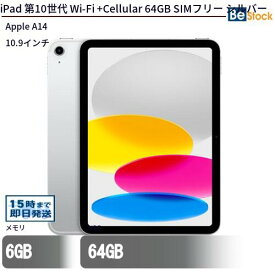 Apple iPad 第10世代 (2022年モデル) / Wi-Fiモデル Wi-Fi + セルラーモデル [ 64GB / 10.9インチ Liquid Retina / シルバー ブルー ピンク イエロー ] iPad10 中古iPad アイパッド アップル
