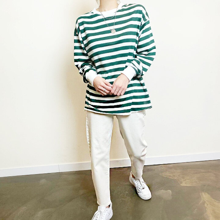 楽天市場 ボーダーtシャツ レディース 長袖 カジュアル ボーダー 韓国 女性 プレゼント 着心地 コスメ ビューティー 美way