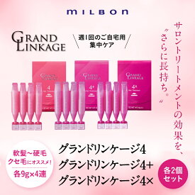 【2個セット】ミルボン グランドリンケージ4 4+ 4× 9g×4連 ヘアケア 髪 ダメージ パサつき トリートメント お試し 洗い流す milbon インバストリートメント 美容室専売