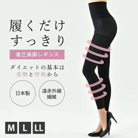 ＼ポイント3倍★6/12 20:00 〜6/26 01:59／ Be-fit 燃活サポート 美脚レギンス 着圧 レギンス レディース 暖かい 遠赤外線 日本製 黒 お腹 引き締め ぽっこりお腹