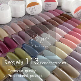 Re:gel(リジェル) 100色+スキンカラー13色セット カラージェル 3g 化粧品ジェル ジェルネイル HEMAフリー
