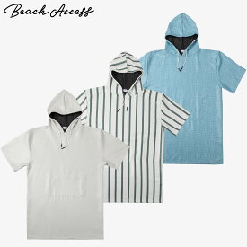 Beach Access クイックドライ サーフポンチョ L/Mサイズ (お着替えポンチョ ポンチョタオル お着替えタオル ビーチタオル セルフ更衣室 水着・ウェットスーツへのお着替え サーフィン 海水浴 プール キャンプ マラソン ビーチアクセス) 送料無料