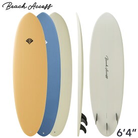 ソフトボード サーフボード ミッドレングス Beach Access 6’4” 42L ワックスフリー トライフィン付き（スポンジボード ソフトサーフボード サーフィン ショートボード 中級者から上級者も楽しめる ビーチアクセス ワックス不要タイプ）