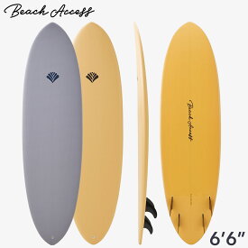 ソフトボード サーフボード ミッドレングス Beach Access Standardシリーズ 6’6” クアッド ワックスフリー クアッドフィン付き（スポンジボード ソフトサーフボード サーフィン ショートボード ビーチアクセス ワックス不要タイプ）