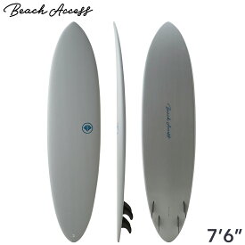 ソフトボード サーフボード ミッドレングス Beach Access Standardシリーズ 7’6” クアッド ワックスフリー フィン付き（スポンジボード サーフィン 初心者でも楽しめる ビーチアクセス ワックス不要タイプ）