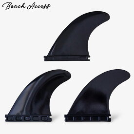 プラスチック スラスターフィン Mサイズ ブラック シングルタブ Futuresフィンボックス対応 (サーフィン サーフボード用)