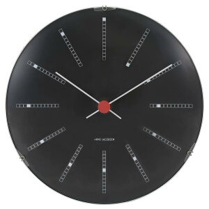 ARNE JACOBSEN Al RuZ Ǌ|v Wall clock Bankers 21cm black AJ43636 [sAi]