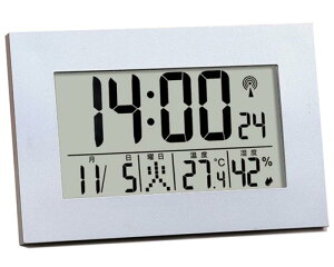 クロック 置き時計 目覚まし時計 電波 デジタル カレンダー 快適度 温度湿度表示