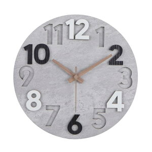 電波 掛け時計フレームレスの静音設計 滑らかな秒針と立体数字で見やすく 直径30cm のシンプルデザイン 二層MDF板と木製針が特徴