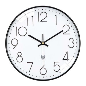 AUTVIVID 掛け時計 電波時計 静音 連続秒針 壁掛け 直径30cm 北欧 おしゃれ インテリア 大数字 見やすい 自宅 寝室 部屋飾り 贈り物