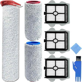 EATBALE アクセサリーキット対応Dyad Pro/Dyad Pro Combo ウェット＆ドライ掃除機交换部品、ロングメインブラシ1個、ショートローラーブラシ2個、HEPAフィルター3個、クリーニングブラシ1個、クリ