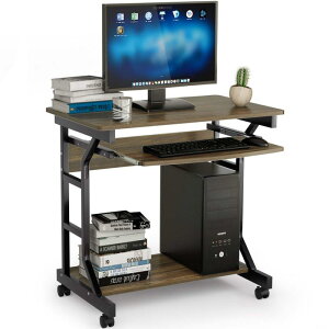 DEWEL �p�\�R���f�X�N ��80cm �e�����[�N�p �� pc�f�X�N�p�\�R�����b�N ���[���b�N�t�� �ؐ� �e�[�u�� �ؖڕ� �L���X�^�[ �L�[�{�[�h�e�[�u���t �V���v�� �����~�����H 80X50X75cm