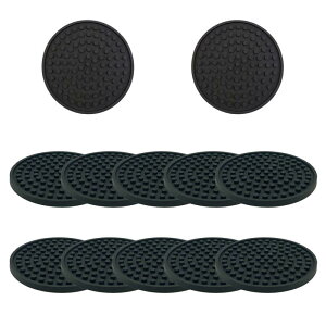 RAYSING �V���R���R�[�X�^�[�Z�b�g12�Z�b�g ����~�߁A�z���A�f�M�̃R�[�X�^�[ �ȒP�ɐ􂦂�J�b�v�}�b�g ���ʎg�p�\ ������� �Ƌ�𑹏������� ���ׂẴJ�b�v�Ƀt�B�b�g(12, �~�`)