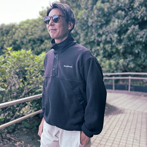 AmbN t[XWPbg r[`hfCY yV BEACHED DAYS Fleece Pullover Jacket Y t[XWPbg tgWbv vI[o[ hWPbg  ubN