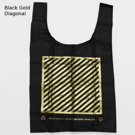 【あす楽】【送料無料】STANDARD BAGGUスタンダードバグー　Black Gold Diagonal　Reusable Bags　エコバッグ　マザーバッグ　ショッピングバッグ