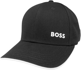 HUGO BOSS（ヒューゴボス）50519219 Cotton Twill cap with logo print　コットンツィールキャップウィズロゴプリント　10261155 コットン100% 002ブラック ワンサイズ 大谷翔平が、アンバサダーを務めるHUGO BOSS レフトサイドのラバープリントのロゴが、決め手