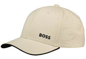 HUGO BOSS（ヒューゴボス）50519219 Cotton Twill cap with logo print　コットンツィールキャップウィズロゴプリント　10261155 コットン100% 131 エクリュ ワンサイズ 大谷翔平が、アンバサダーを務めるHUGO BOSS レフトサイドのラバープリントのロゴが、決め手