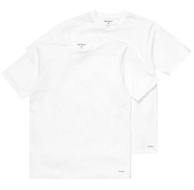 【送料無料】carhartt WIP（カーハート ウイップ）WORK IN PROGRESS ワークインプログレス I029370 Standard Crew Neck T-Shirt　スタンダードクルーネックティーシャツ 2PACK 75V4 コットン 931 ホワイトXホワイト Mサイズ　ユニセックス