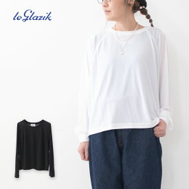 LE GLAZIK [ル・グラジック] LONG SLEEVE P.O. [LG-C0331RES] ロングスリーブプルオーバー・メンズライク・クール女子・綺麗目なTシャツ・長袖・春素材・シアー・清涼感・LADY'S [2024SS]