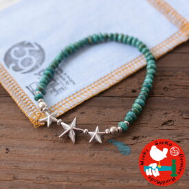 【SALE 30%OFF】Sunku 39 [サンク] Star Beads Bracelet Turquoise Beads [SK-139-TUQ] スタービーズブレスレット・ターコイズビーズ・ブレスレット・シルバー 925・MEN'S/LADY'S[2022SS]