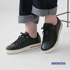 BIRKENSTOCK [ビルケンシュトック正規販売店] W Bend Low / Smooth Leather/Narrow [1017722] ベンドロー・ スムースレザー・横幅ナロー・ナチュラルレザー・スニーカー・カジュアル靴・ブラックシューズ・黒スニーカー・LADY'S [2023SS]