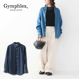 Gymphlex [ジムフレックス] B.D. SHIRT L/S [GY-B0196SDM] ボタンダウンシャツ・長袖シャツ・デニムシャツ・コットン・ライトデニム・MEN'S [2024SS]