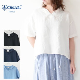 ORCIVAL[オーチバル・オーシバル] W SAILOR S/S PULLOVER [OR-B0261YLM] セーラーS/Sプルオーバー・セーラーブラウス・セーラーカラー・リネンブラウス・リネンシャツ・LADY'S [2024SS]