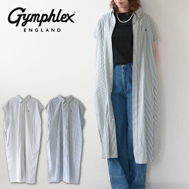 Gymphlex [ジムフレックス] W SLEEVELESS B.D. SHIRT DRESS [GY-B0246MTS] スリーブレスB.Dシャツドレス・シャツドレス・シャツワンピース・ノースリーブ・袖なし・シャツワンピース・LADY'S [2024SS]