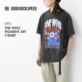 【SALE 20%OFF】GOOD ROCK SPEED [グッドロックスピード] THE WHO PIGMENT ART T-SHIRT [25WHO101W] ザ フー ピグメント アート Tシャツ・ 綿TEE・半袖・プリントTEE・ロックT・LADY'S [2025SS]