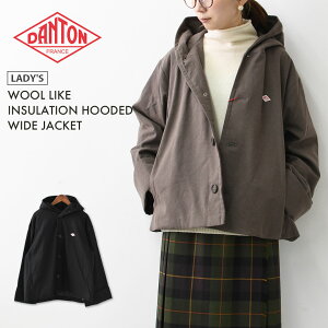 DANTON [_g] W WOOL LIKE INSULATION HOODED WIDE JACKET [DT-A0673WLX] E[CNCT[Vt[fbhChWPbgECT[VWPbgEt[htEChVGbgEE[