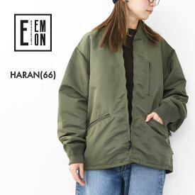 【SALE 30%OFF】EMON [エモン] HARAN(66) [JAKN011-66] ハラン(66)・ナイロンジャケット・MA-1風・リブ袖・ジッパージャケット・MEN'S [2025AW]