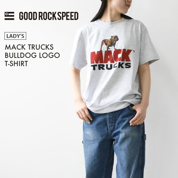 【SALE 30%OFF】GOOD ROCK SPEED [グッドロックスピード] MACK TRUCKS BULLDOG LOGO T-SHIRT [26MTK002W] マック・トラックス ブルドッグロゴTシャツ・ 綿TEE・半袖・ショートスリーブ・プリントTEE・クルーネック・LADY'S [2026SS]