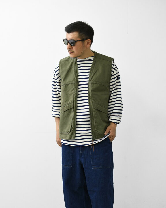 楽天市場】orslow [オアスロウ]UTILITY VEST -ARMY.GREEN- [01-9020-76 