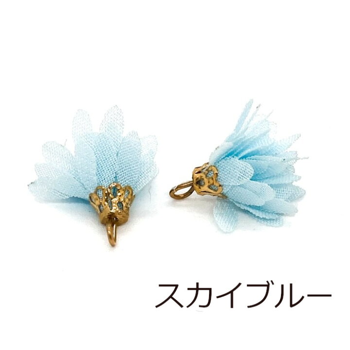 楽天市場】フラワータッセル 20mm 6個セット 花びら 花弁 シフォン 