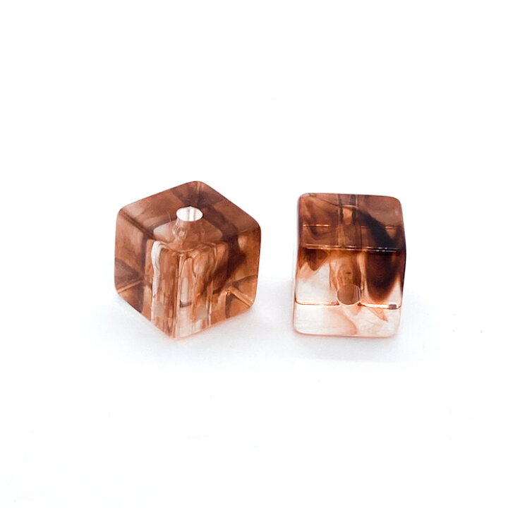 楽天市場】アクリルビーズ キューブ 3色6個セット 12mm 四角 