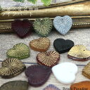 チェコビーズ　22×22mmラインハート（正面穴）（2個入）L