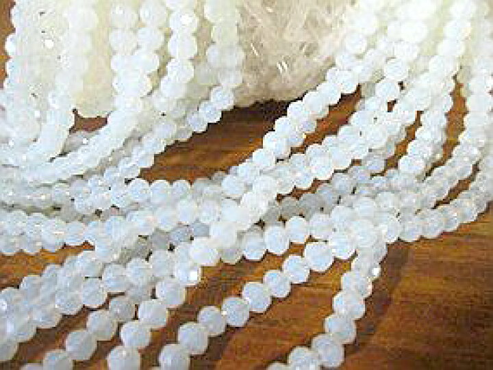 楽天市場】ホワイトオパール 3x3・5mm玉 ダイヤモモンドカット連  