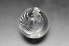 水晶 丸珠 十二支刻印水晶（クリスタル）酉（鶏） アクセサリーパーツ／水晶 原石 水晶 ポイント 水晶 クラスター