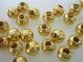 メタルビーズ ゴールド メタルパーツ 金属ビーズ　イエローゴールド　6mm珠
