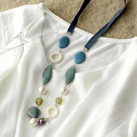 手作りキット ビーズファクトリー コッラーナ・ヴェルデマーレ BFK-490 ビーズ キット アクセサリー ネックレス イタリア 上品 アクリルビーズ 初心者