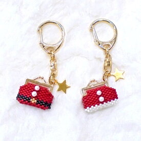 ホビックス がまぐちサンタ服 キーホルダー ビーズ キット ハンドメイド 手作り Christmas がまぐち がま口