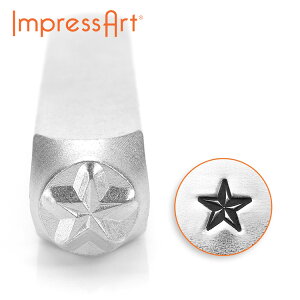 ネームタグ 刻印 名入れ インプレスアート デザインスタンプ ノーティカルスター U1017-6 ネームプレート メッセージ DIY ドッグプレート ドッグタグ 首輪 名札 レザークラフト レザー アルフ