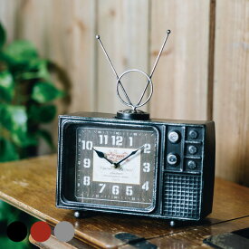ヴィンテージモチーフクロック television（テレビジョン） 時計 置き時計 おしゃれ レトロ ビンテージ インテリア リビング 寝室 プレゼント