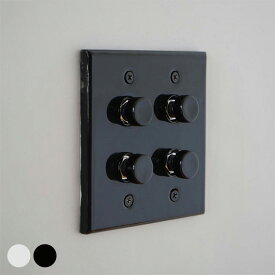 プッシュスイッチ セラミックプレート (4スイッチ) 照明 スイッチ 照明器具 壁スイッチ 北欧 インテリア おしゃれ 韓国 インテリア ライト ダイニング リビング 寝室　玄関 ナチュラル 和モダン インダストリアル レトロ