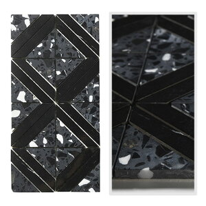 モザイクタイル シート テラゾスクエア (2枚セット) 人造大理石 タイルシール 壁 キッチンタイル カフェ 店舗 インテリア キッチン リビング 寝室 玄関 テーブル 浴室 洗面台 トイレ 石材 DIY