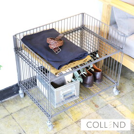 【スーパーセール限定】COLLEND コレンド ワイヤーワゴン ワイド・シングル WW-WW-W ワゴン ワイヤー スチール おしゃれ キャスター アイアン ビンテージ ヴィンテージ インダストリアル 家具