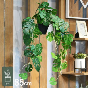 ヒメモンス ハンギングポット GLA-1561-GR 観葉植物 フェイクグリーン インテリアグリーン リラックス 癒し 造花 吊るす 北欧 ンテリア 鉢植 ボタニカル グリーンディスプレイ リビング 玄関 カ