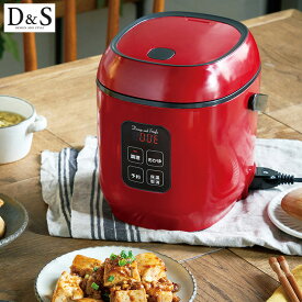 D＆S コンパクトライス＆フードクッカー DS.8700 【ラッピング対応】 調理家電 調理器具 炊飯器 0.5〜1.5合 コンパクト 省スペース キッチン用品 シンプル スタイリッシュ おしゃれ